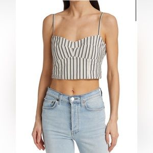 Theory Ventura Bustier stripe top